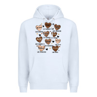 White black history month hearts Premium Hoodie - MaliasSmallBusiness
