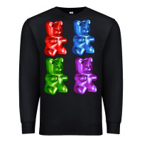 Black jellybear Premium Sweatshirt - AdoDesignShop