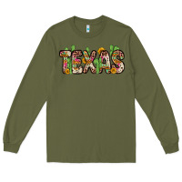 Army Green texas Long Sleeve Tee - Zillion Design Studio