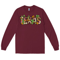 Burgundy texas Long Sleeve Tee - Zillion Design Studio