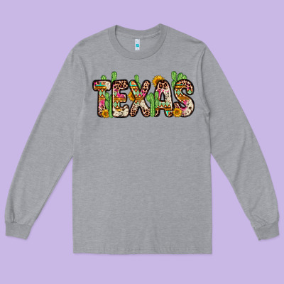 Texas Long Sleeve Tee Designed By Zillion Design Studio