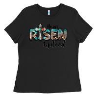 Black he is risen indeed Ladies Tee - BarkalooDesign
