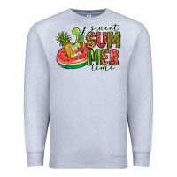 Heather Grey sweet summer time Premium Sweatshirt - Jasminsmagicworld