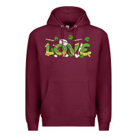 Burgundy st patricks love nurse Premium Hoodie - MaliasSmallBusiness