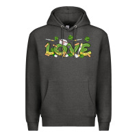 Charcoal Heather st patricks love nurse Premium Hoodie - MaliasSmallBusiness