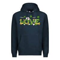 Navy st patricks love nurse Premium Hoodie - MaliasSmallBusiness