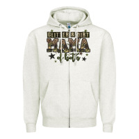 Oatmeal Heather glitter and dirt mama of both Zipper Hoodie - Zillion Design Studio