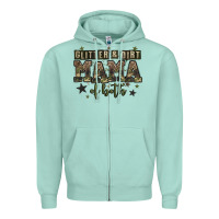 Glitter And Dirt Mama Of Both Zipper Hoodie | Teevron