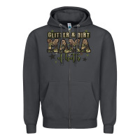 Smoke glitter and dirt mama of both Zipper Hoodie - Zillion Design Studio