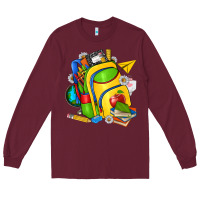 Burgundy school bag Long Sleeve Tee - texasbilliewilder