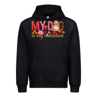 Black my dog is my valentine Urban Hoodie - NancyCooperArtShop