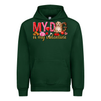 Forest Green my dog is my valentine Urban Hoodie - NancyCooperArtShop