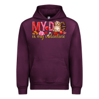 Mauve Wine my dog is my valentine Urban Hoodie - NancyCooperArtShop