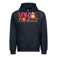 Navy my dog is my valentine Urban Hoodie - NancyCooperArtShop