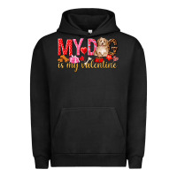 Pigment Black my dog is my valentine Urban Hoodie - NancyCooperArtShop