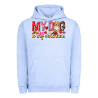 Pigment Grape Ice my dog is my valentine Urban Hoodie - NancyCooperArtShop