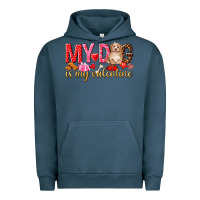 Pigment Midnight Navy my dog is my valentine Urban Hoodie - NancyCooperArtShop