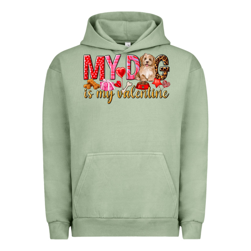 My Dog Is My Valentine Urban Hoodie by NancyCooperArtShop | Teevron
