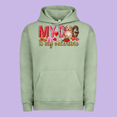 My Dog Is My Valentine Urban Hoodie Designed By Nancycooperartshop