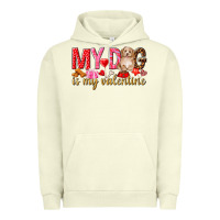 Pigment Pistachio my dog is my valentine Urban Hoodie - NancyCooperArtShop