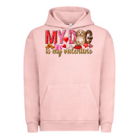 Pigment Salmon my dog is my valentine Urban Hoodie - NancyCooperArtShop