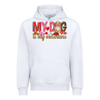 White my dog is my valentine Urban Hoodie - NancyCooperArtShop