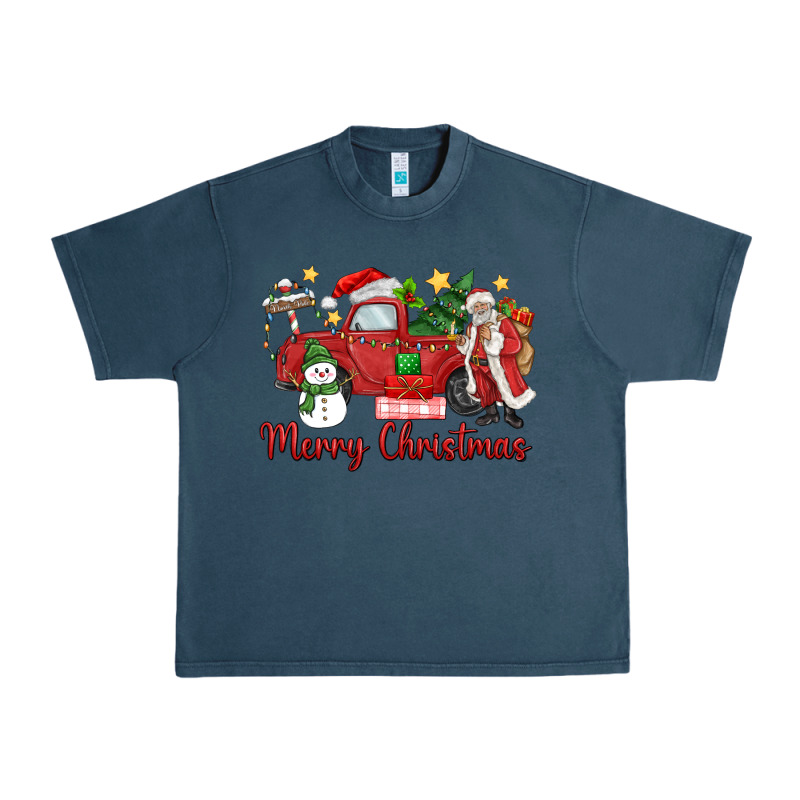 Merry Christmas Truck Urban Heavy Tee by MaliasSmallBusiness | Teevron