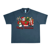Midnight Navy merry christmas truck Urban Heavy Tee - MaliasSmallBusiness