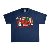 Navy merry christmas truck Urban Heavy Tee - MaliasSmallBusiness