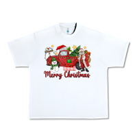 White merry christmas truck Urban Heavy Tee - MaliasSmallBusiness