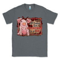 Charcoal Heather all i want for christmas is a pig sitting pig Classic Tee - RanaPortraitStore
