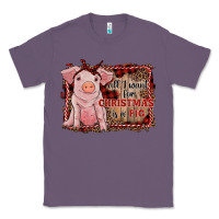 Lavender all i want for christmas is a pig sitting pig Classic Tee - RanaPortraitStore