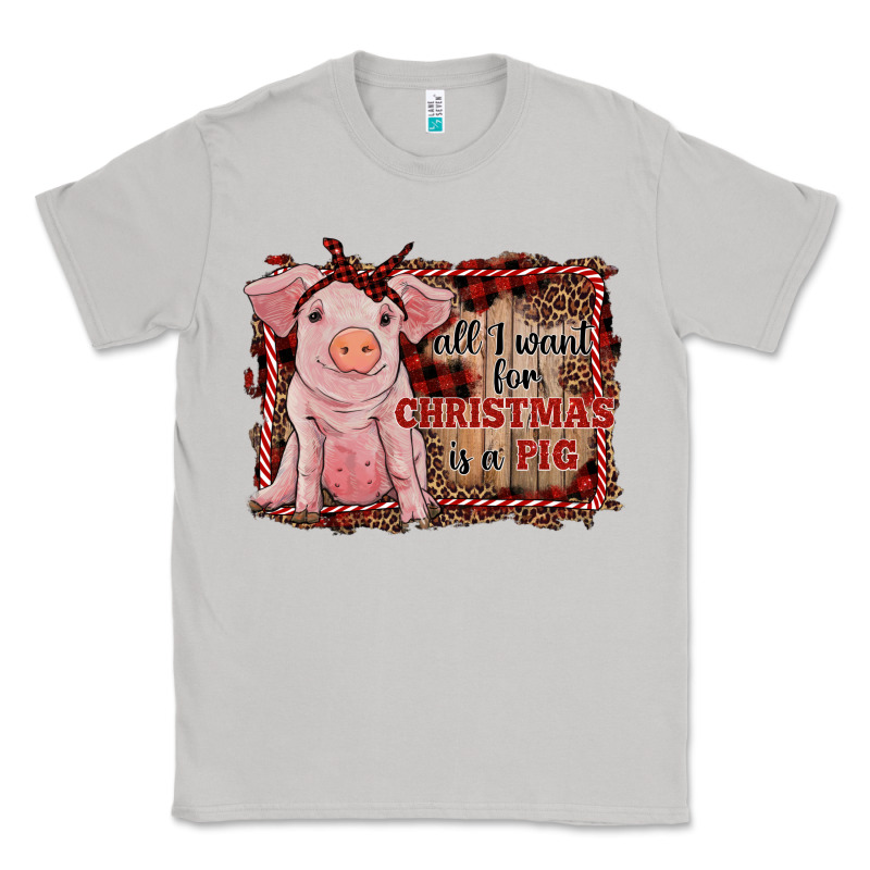 All I Want For Christmas Is A Pig Sitting Pig Classic Tee by RanaPortraitStore | Teevron
