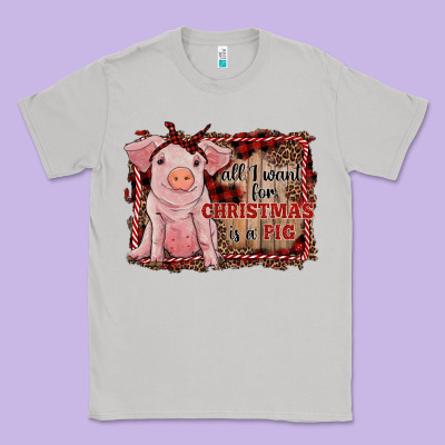 All I Want For Christmas Is A Pig Sitting Pig Classic Tee Designed By Ranaportraitstore