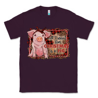 Plum all i want for christmas is a pig sitting pig Classic Tee - RanaPortraitStore