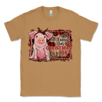 Toasted Coconut all i want for christmas is a pig sitting pig Classic Tee - RanaPortraitStore