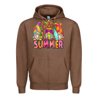 Chestnut hello summer gnomes Zipper Hoodie - Zillion Design Studio