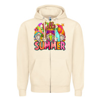 Sandshell hello summer gnomes Zipper Hoodie - Zillion Design Studio