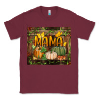 Burgundy mama pumpkin tumbler Classic Tee - BundleAndBundleShop