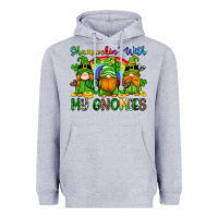 Heather Grey shamrockin with my gnomies Heavyweight Hoodie - Artiststas