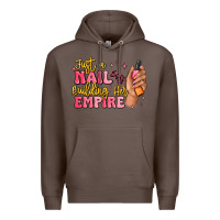 Coffee just a nail boss building her empire Premium Hoodie - MaliasSmallBusiness