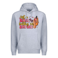 Heather Grey just a nail boss building her empire Premium Hoodie - MaliasSmallBusiness