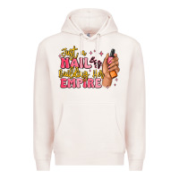 Pale Pink just a nail boss building her empire Premium Hoodie - MaliasSmallBusiness