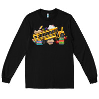 Black school bus driver Long Sleeve Tee - texasbilliewilder