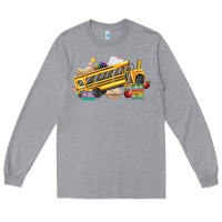 Heather Grey school bus driver Long Sleeve Tee - texasbilliewilder