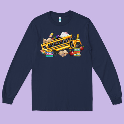 School Bus Driver Long Sleeve Tee Designed By Texasbilliewilder