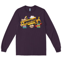 Plum school bus driver Long Sleeve Tee - texasbilliewilder