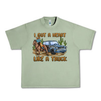 Oil Green i got a heart like a truck Urban Heavy Tee - MaliasSmallBusiness