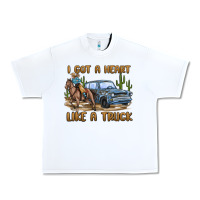 White i got a heart like a truck Urban Heavy Tee - MaliasSmallBusiness