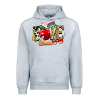 Heather Grey teacher school love Urban Hoodie - NancyCooperArtShop